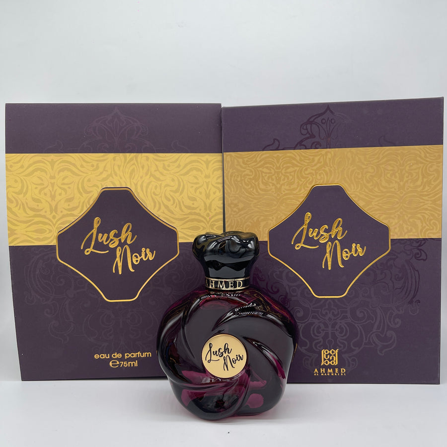 Ahmed Lush Noir 75 ml - Item 4632 - catalog bottle and packaging photograph