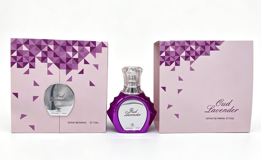 Ahmed Oud Lavender 75 ml - Item 7107 - catalog bottle and packaging photograph