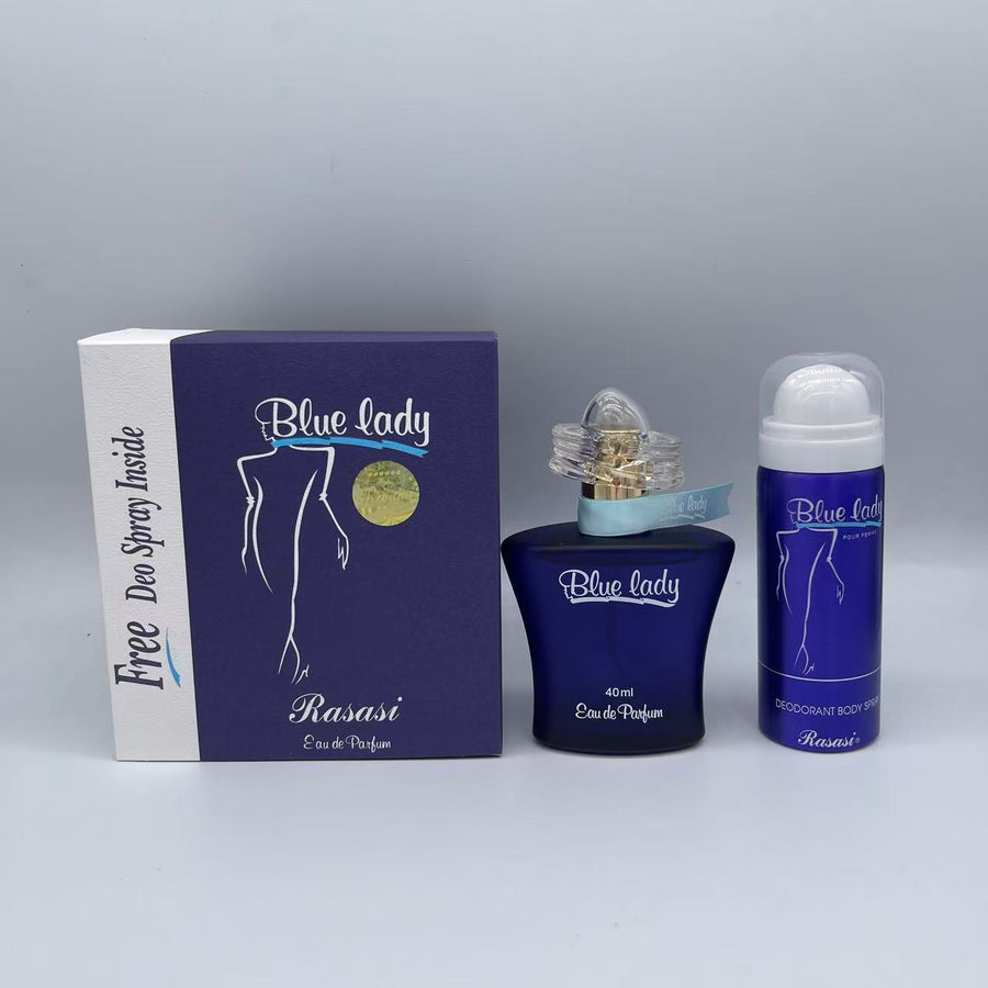 Rasasi Blue lady 40 ml - Item 03# - catalog bottle and packaging photograph