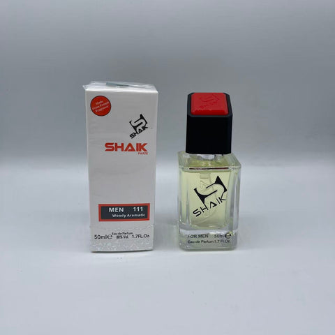 SHAIK MEN NO.111 50 ml - Item SHAIK NO.111 - catalog bottle and packaging photograph